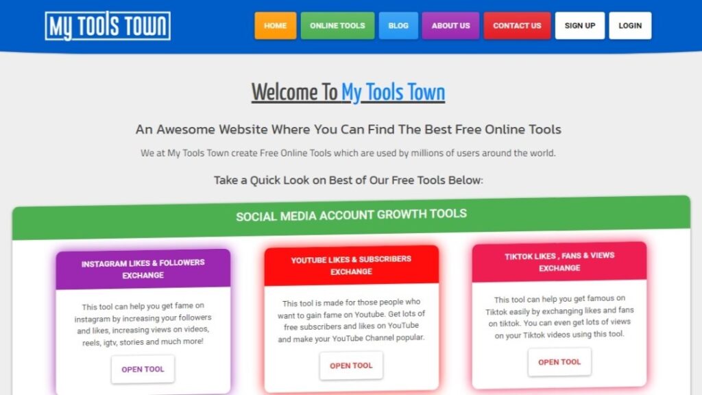 Beranda My Tools Town Homepage