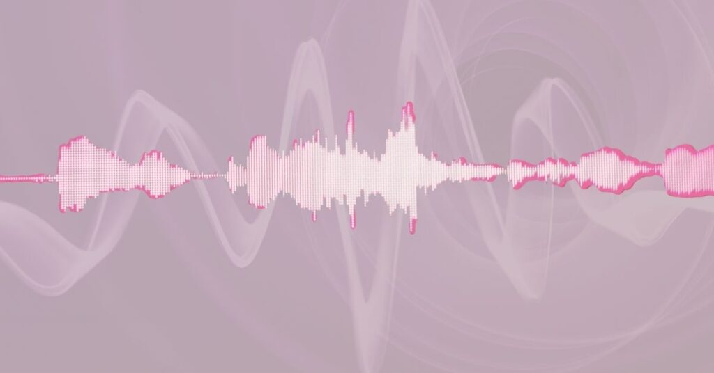 Ilustrasi Gelombang Suara Sound Of Text Wanita