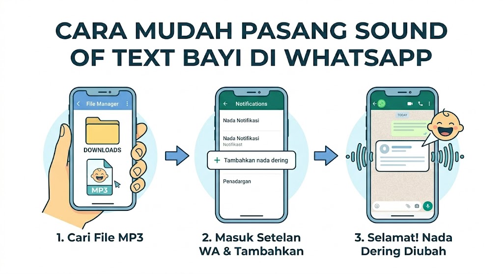 Cara Pasang Sound Of Text Bayi Wa