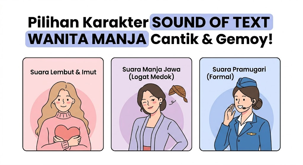 Sound Of Text Wanita Manja Pilihan Karakter