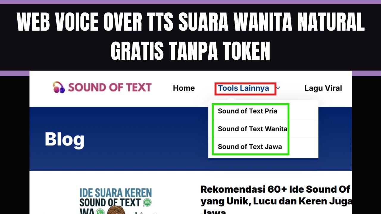 Tutorial Cara Buat Voice Over Suara Wanita Gratis Youtube Di Web Sound Of Text Terbaik