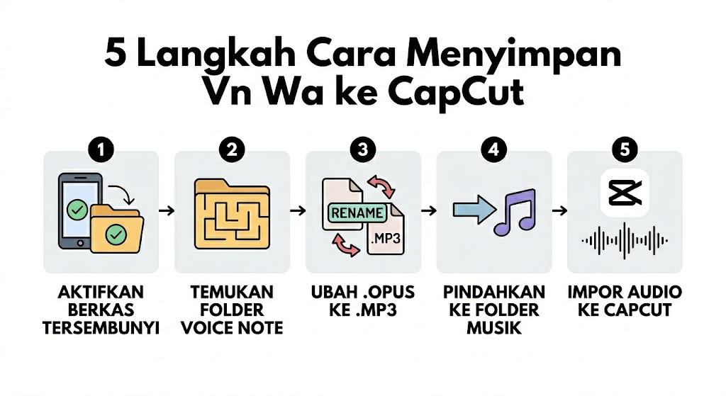 Cara Menyimpan Vn Wa Ke Capcut 5 Tahap