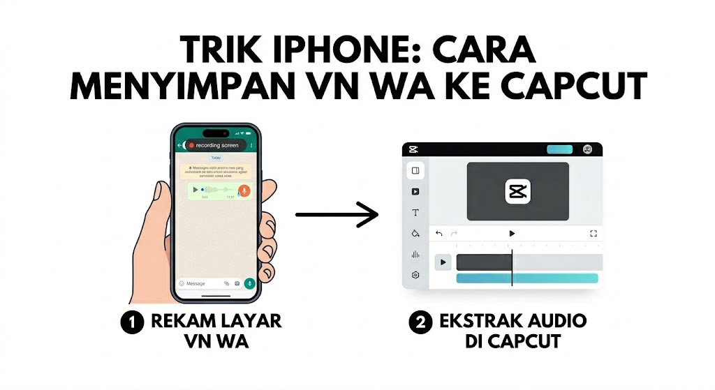 Cara Menyimpan Vn Wa Ke Capcut Iphone Rekam Layar