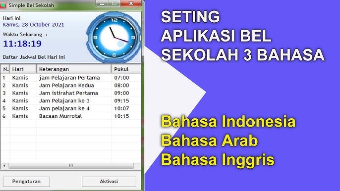 Download Aplikasi Bel Sekolah Otomatis 3 Bahasa Gratis